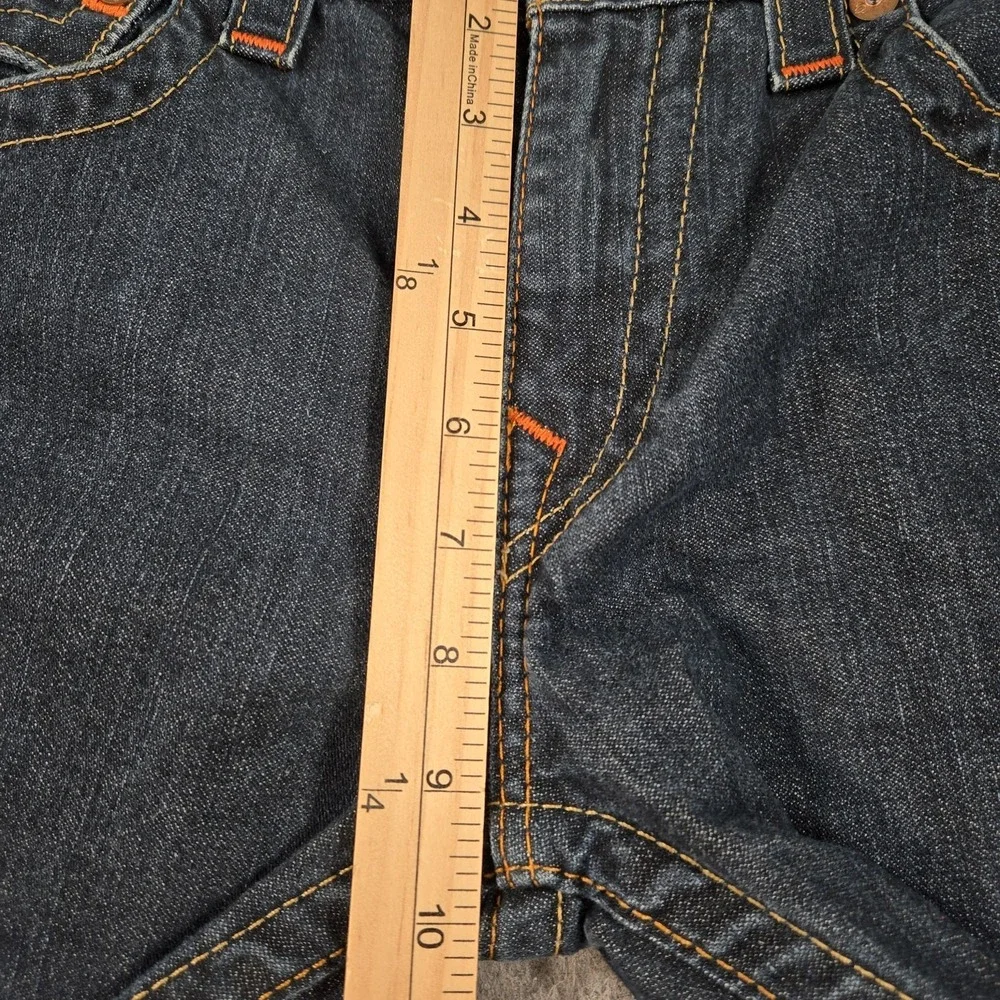 True Religion Skinny Flap Jeans Mens 33x33 (tag 31) Blue Rinse Slim Denim Logo
